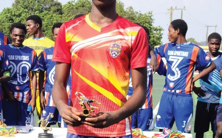 Kelvin Owusu Shines to Win Best Goalkeeper Award in the 2025 PJMOT U-17 Tournament