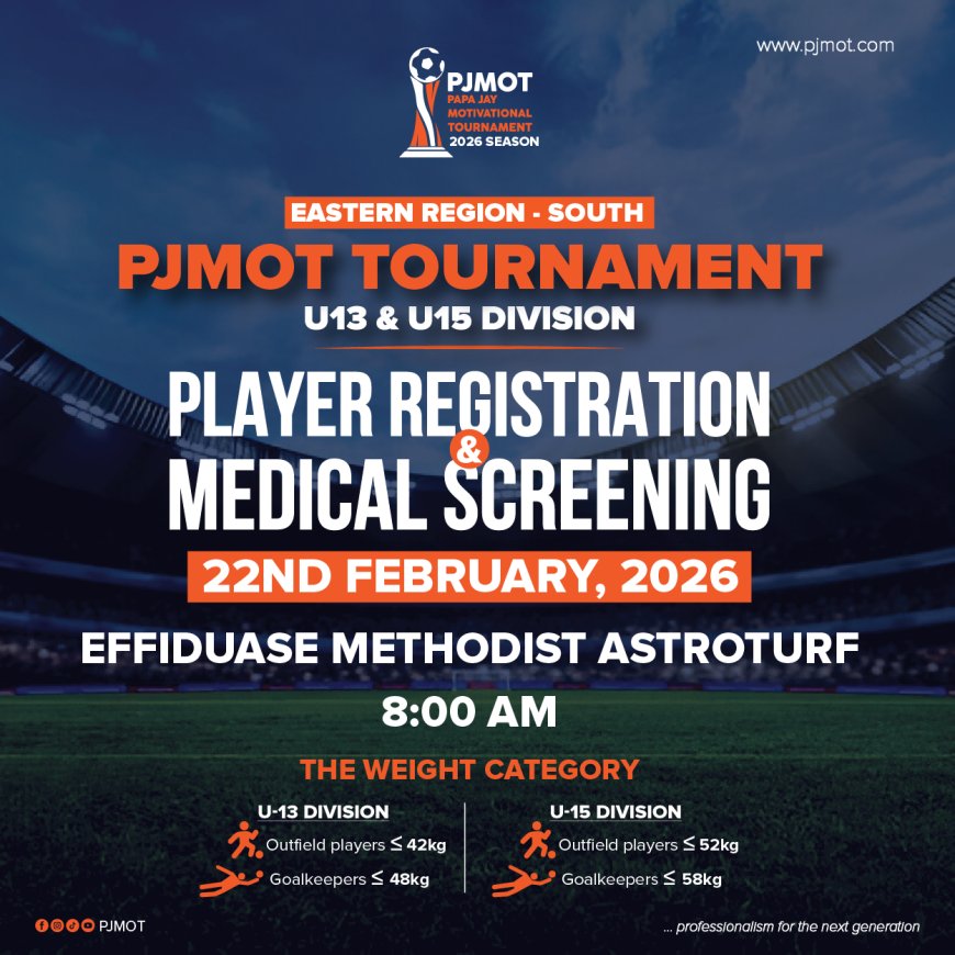 PJMOT Conducts Player Registration & Free Medical Screening Ahead of Eastern South Edition