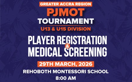 PJMOT Greater Accra Zone 2 Set for Player Registration & Medical Screening